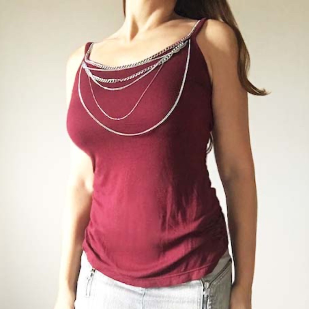 RELIGION Chain Embellished Tank Top